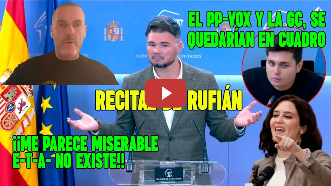 Embedded thumbnail for RECITAL de Rufián. &quot;Es un PLACER cabrear a NA-ZlS&quot;. HUNDE a LA CAVERNA, Feijóo y Ayuso