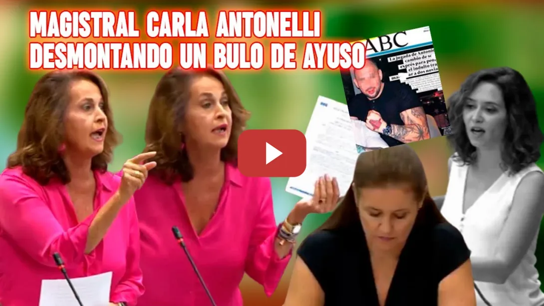 Embedded thumbnail for 🤥 La MENTIROSA de Ayuso es DESMONTADA por Carla Antonelli en la 1ª sesión del curso ¡SIN VERGÜENZAS&quot;