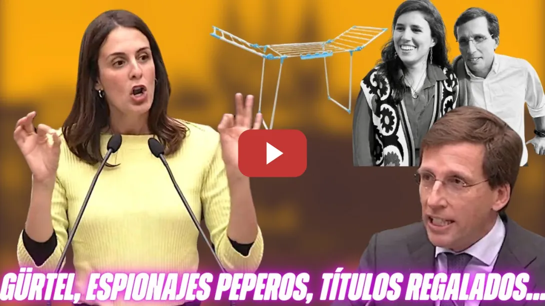 Embedded thumbnail for Rita Maestre ATIZA al PP: CONTRATOS, ESPIONAJES, MASTERS ¡ALMEIDA responde con Errejón y TENDEDEROS!