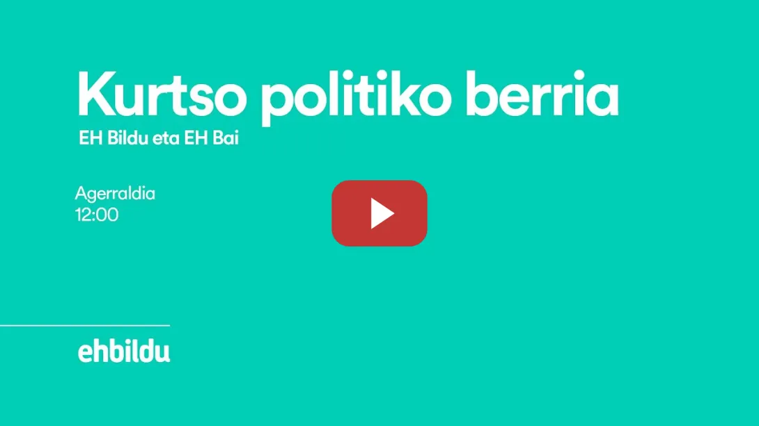 Embedded thumbnail for EH Bildu eta EH Bairen agerraldia kurtso politikoari hasiera emateko