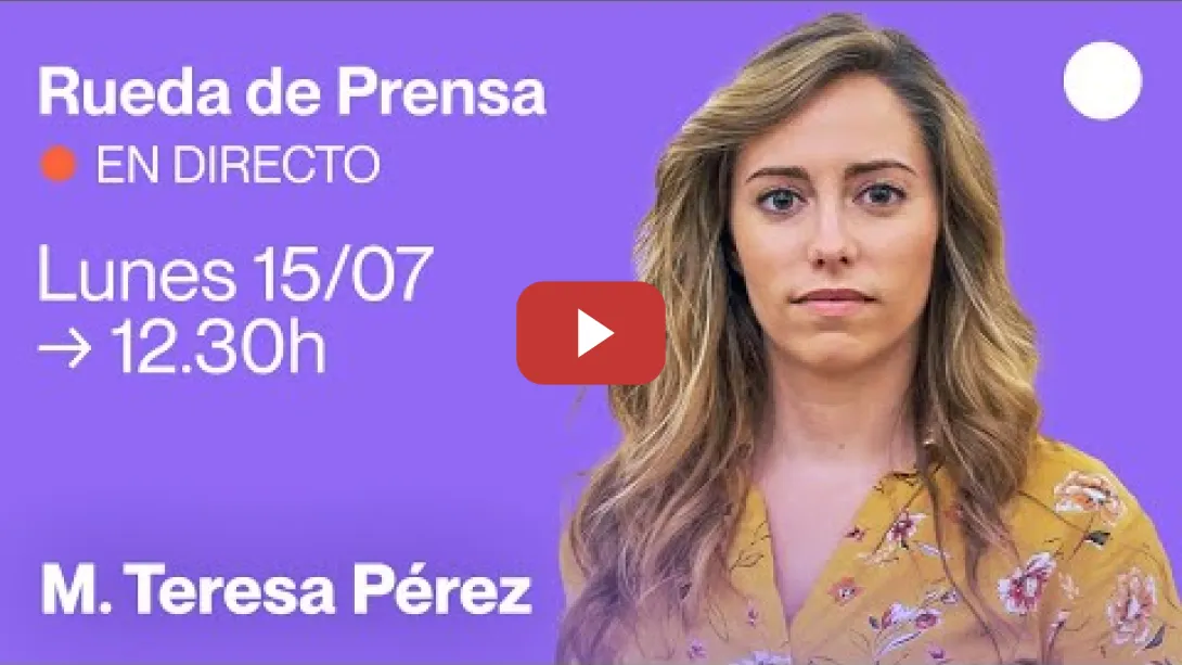 Embedded thumbnail for Rueda de prensa de María Teresa Pérez.