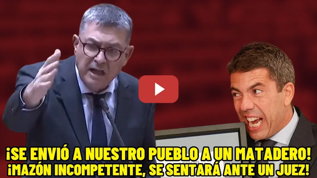 Embedded thumbnail for 👏El VALENCIANO Enric Morera ESTALLA contra MAZÓN por INCOMPETENTE tras la DANA: HOMICIDI0 TEMERARIO!