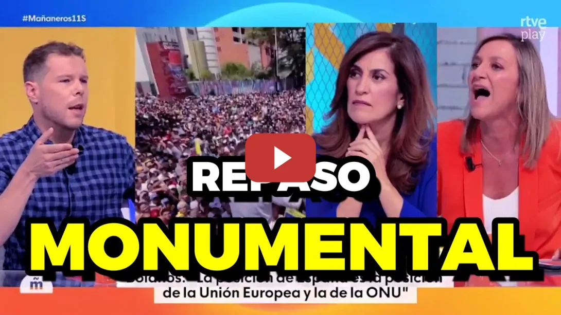 Embedded thumbnail for Manu Levín da una lección a Ana Samboal y a Fátima Iglesias sobre democracia en TVE | Rubén Hood