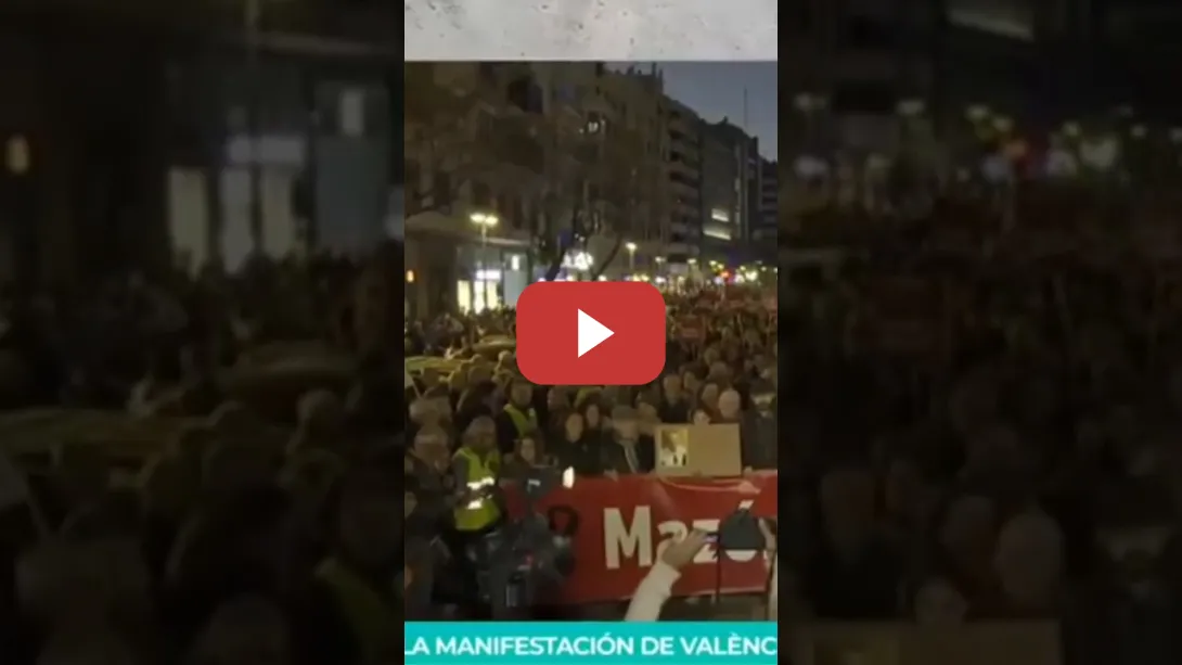 Embedded thumbnail for La tercera manifestación tras la DANA llena las calles de Valencia pidiendo la dimisión de Mazón