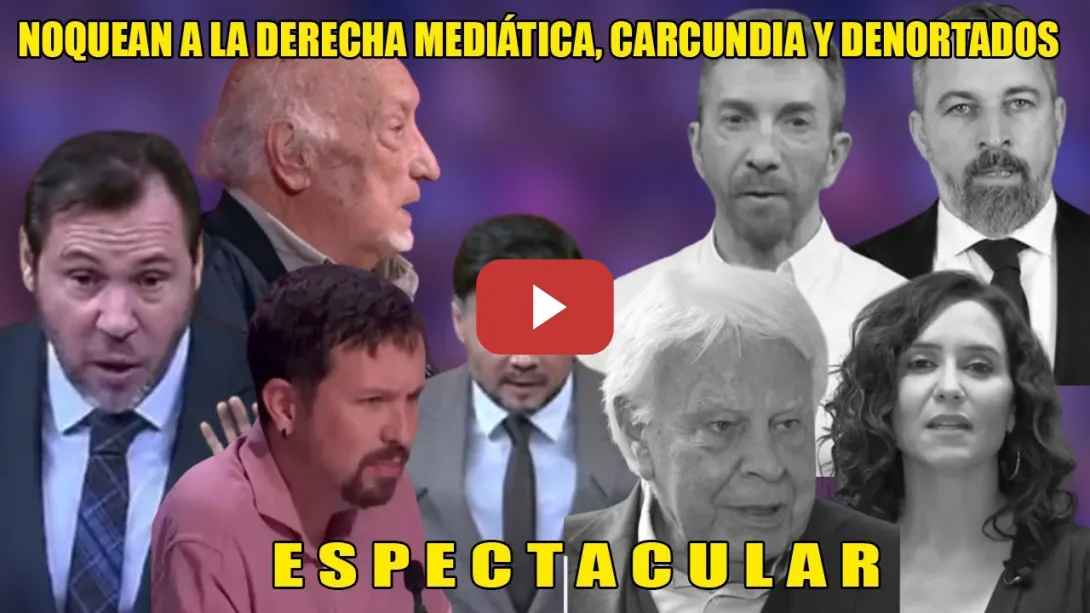 Embedded thumbnail for La DERECHONA TODAVÍA se RESIENTE de estos GOLPES👏¡Qué ESPECTÁCULO!👏Iglesias, Aroca, Puente y Rufián