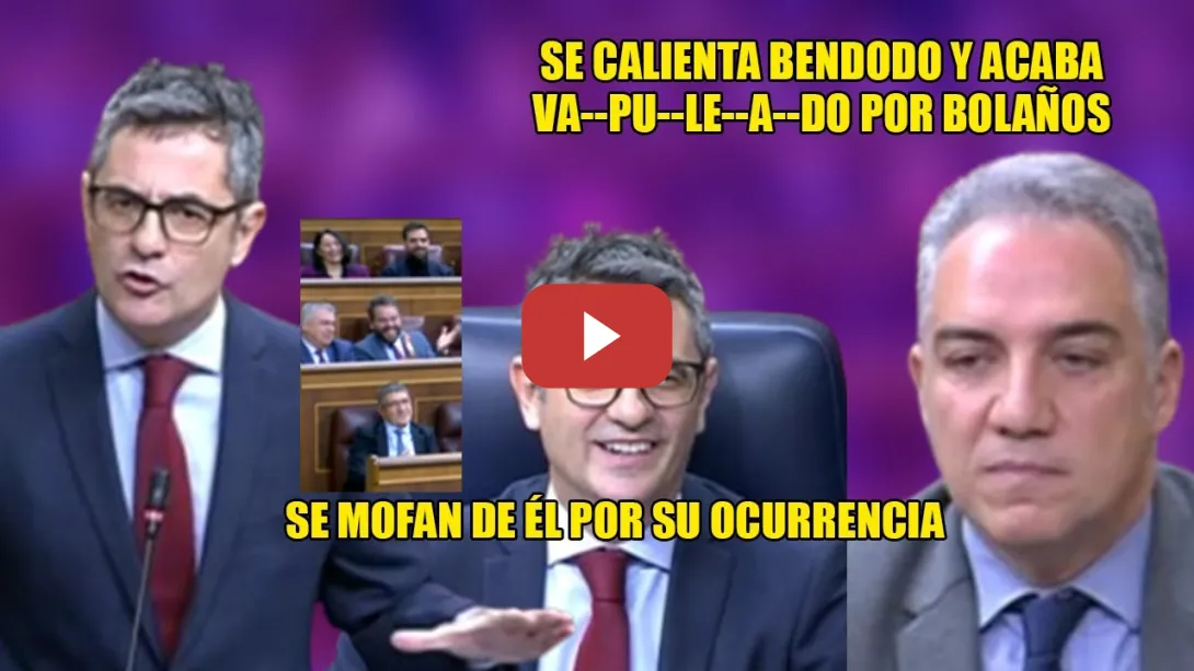 Embedded thumbnail for Bendodo HAZMERREÍR⚡Se salta la PREGUNTA y Bolaños LO HUMILLA⚡¡Ya lo hemos visto enVALENCIA!