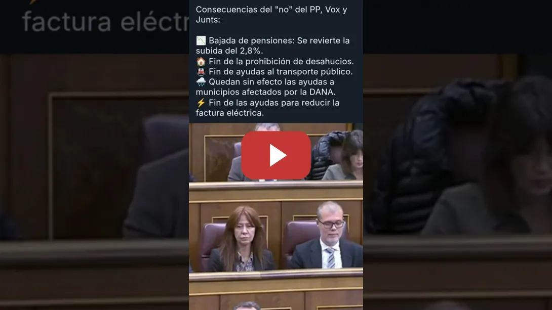 Embedded thumbnail for Junts se junta con el PP y VOX para que no suba tu pensión, te suba el transporte y se desahucie más