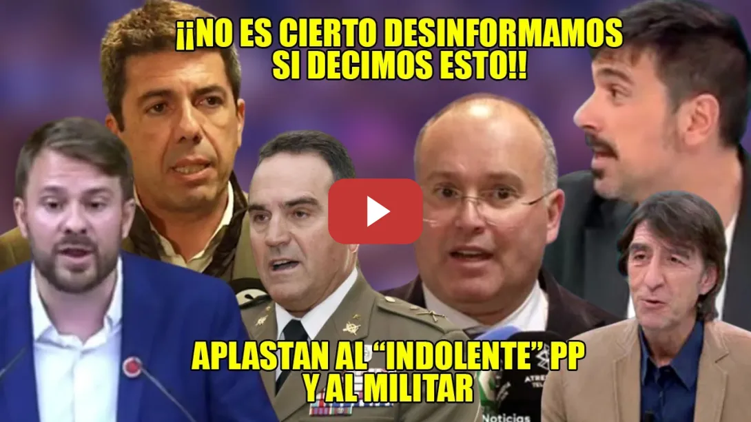 Embedded thumbnail for ANlQUlLAN a Tellado, Mazón, y al militar🔥Ibáñez y Prado LOS RETRATAN.¡Emisaria del HORMIGUERO MIENTE