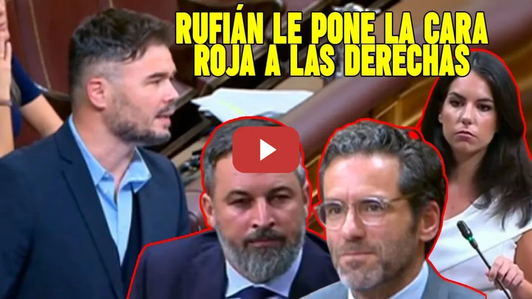 Embedded thumbnail for 👏 BRUTAL regreso de Rufián MOFÁNDOSE del numerito INFANTIL de Vox y RIDICULIZANDO a Borja Sémper