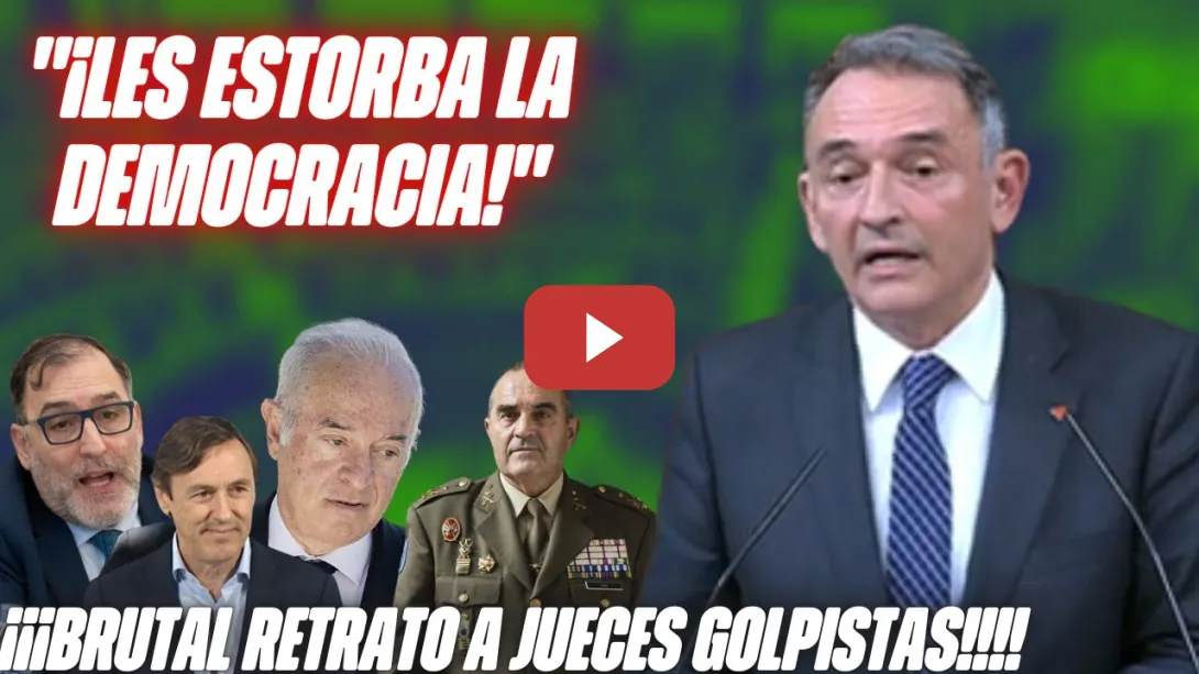 Embedded thumbnail for Enrique Santiago 🔥MACHACA a los JUECES GOLPISTAS y MACH1STAS y MILITARES &quot;APOLÍTICOS&quot;!