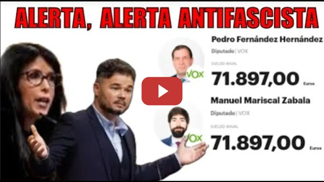 Embedded thumbnail for Rufián señala a los Fascistas (VOX) de Matones