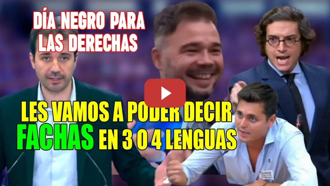 Embedded thumbnail for ¡PLENO! ❗ Gabriel Rufián SE LA SACA, Podemos dice BASTA a la derecha mediática y Figaredo LLORIQUEA