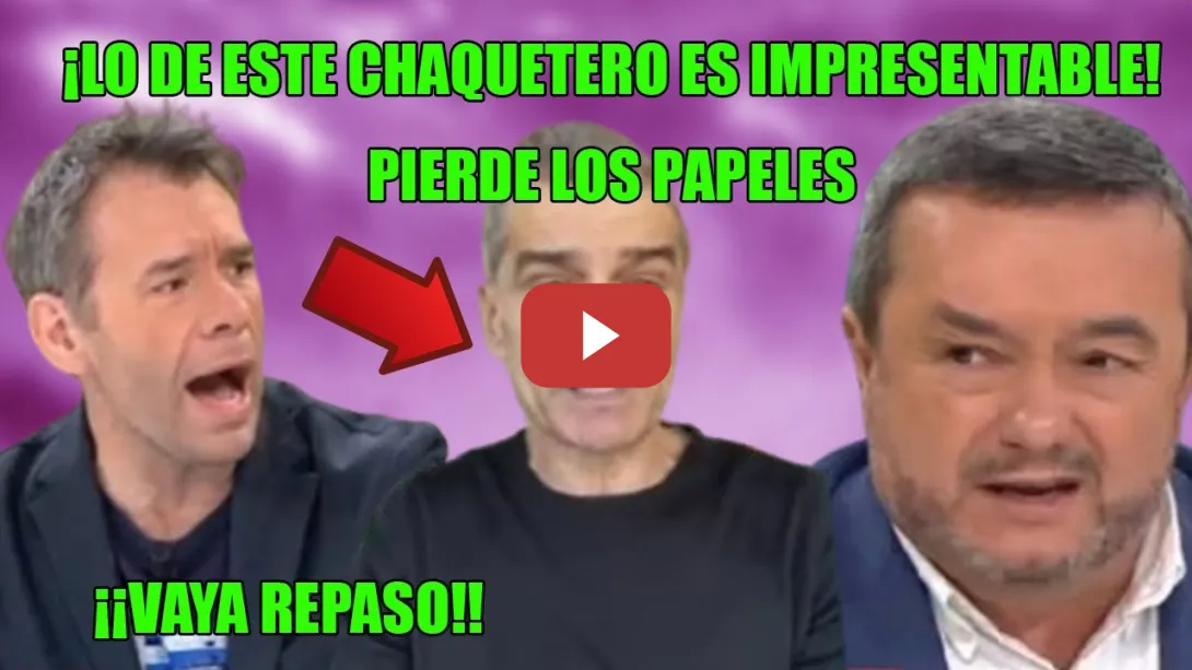 Embedded thumbnail for Se LLEVA una TUNDA Toni Cantó x INSULTAR en DIRECTO🔥Chema Crespo lo PONE en su SITIO🔥¡ASÍ TE VA!