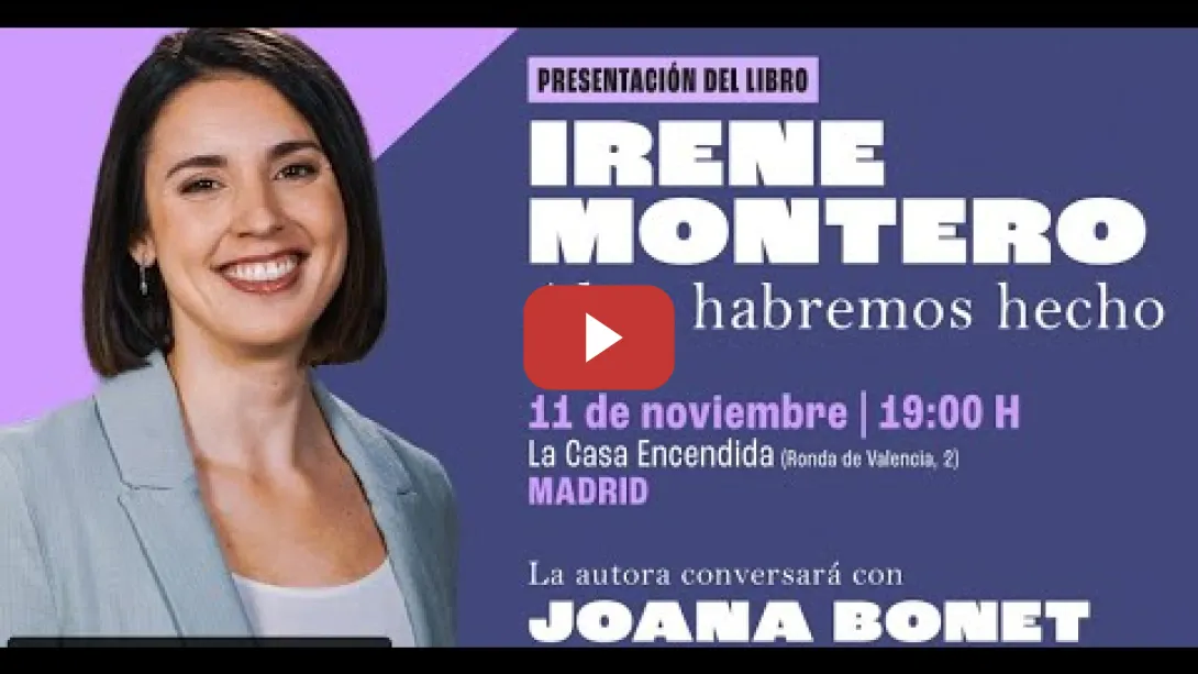 Embedded thumbnail for IRENE MONTERO PRESENTA SU LIBRO