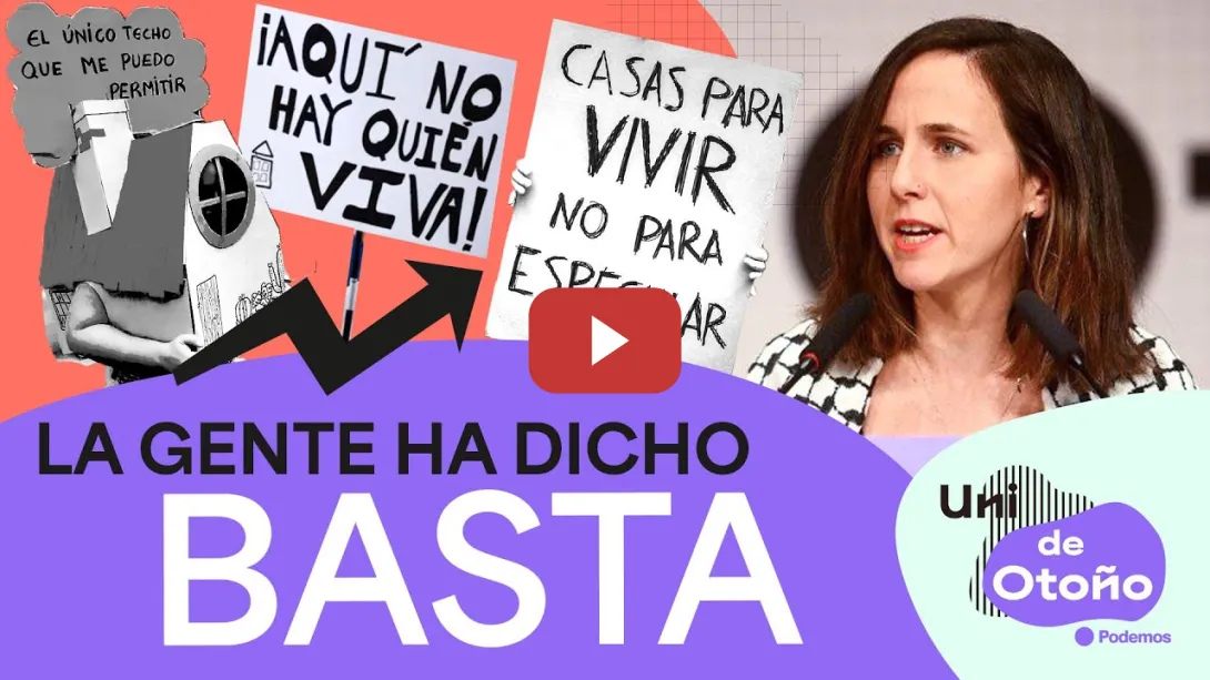 Embedded thumbnail for Si el Gobierno quiere el apoyo de Podemos tendrá que BAJAR LOS PRECIOS DE LOS ALQUILERES por ley.