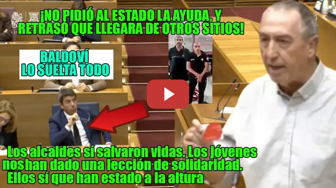 Embedded thumbnail for ¿Puede dormir x las noches?🛑DURO Baldoví con Mazón: el discurso es de su ABOGADO,sabe q será JUZGADO