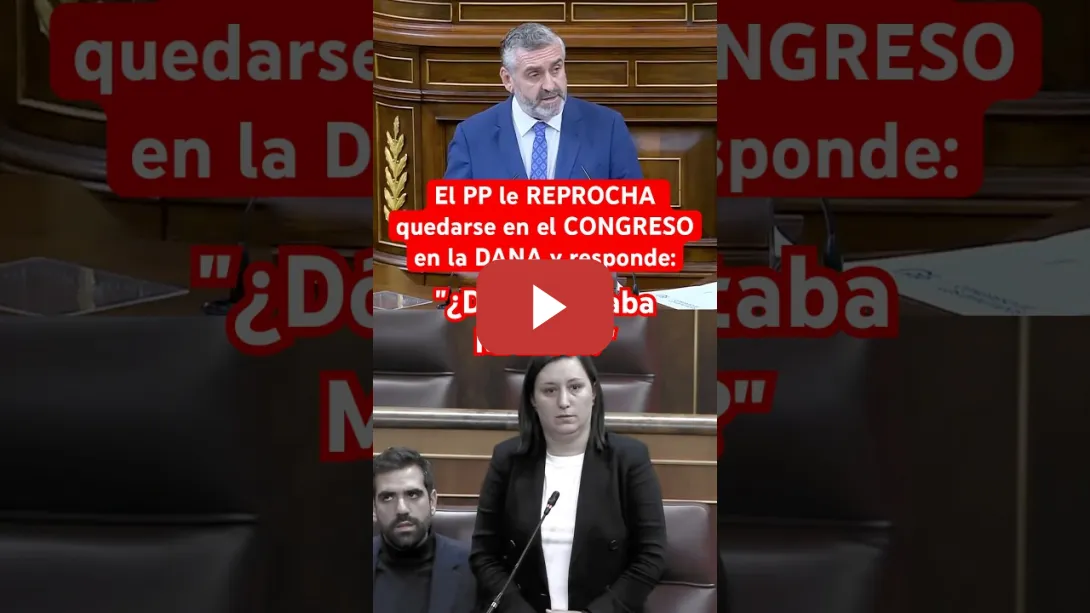 Embedded thumbnail for 👀El PP le REPROCHA quedarse en el #CONGRESO en la #DANA y responde: &quot;¿Dónde estaba MAZÓN?&quot; #psoe