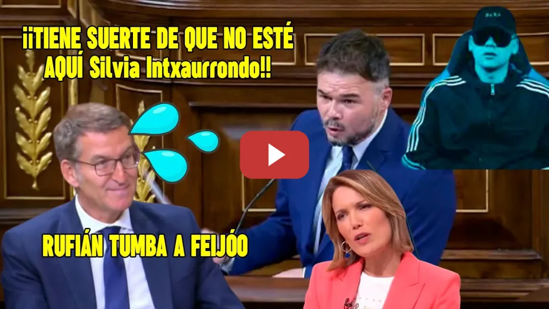 Embedded thumbnail for ❗Rufián LE PINTA LA CARA a Feijóo con ESTE VAPULEO. ¡Cita a Bizarrap, Silvia Intxaurrondo y Señor X