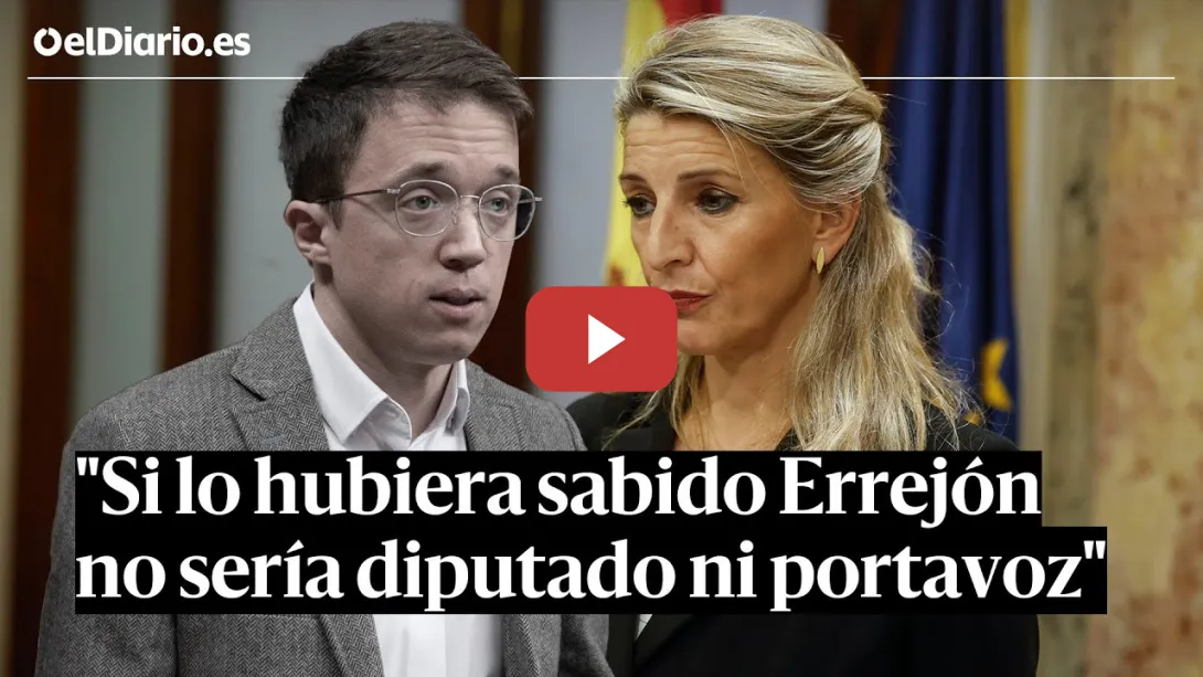 Embedded thumbnail for YOLANDA DÍAZ: &quot;Si hubiera sabido que ERREJÓN era un presunto agresor no sería diputado ni portavoz&quot;