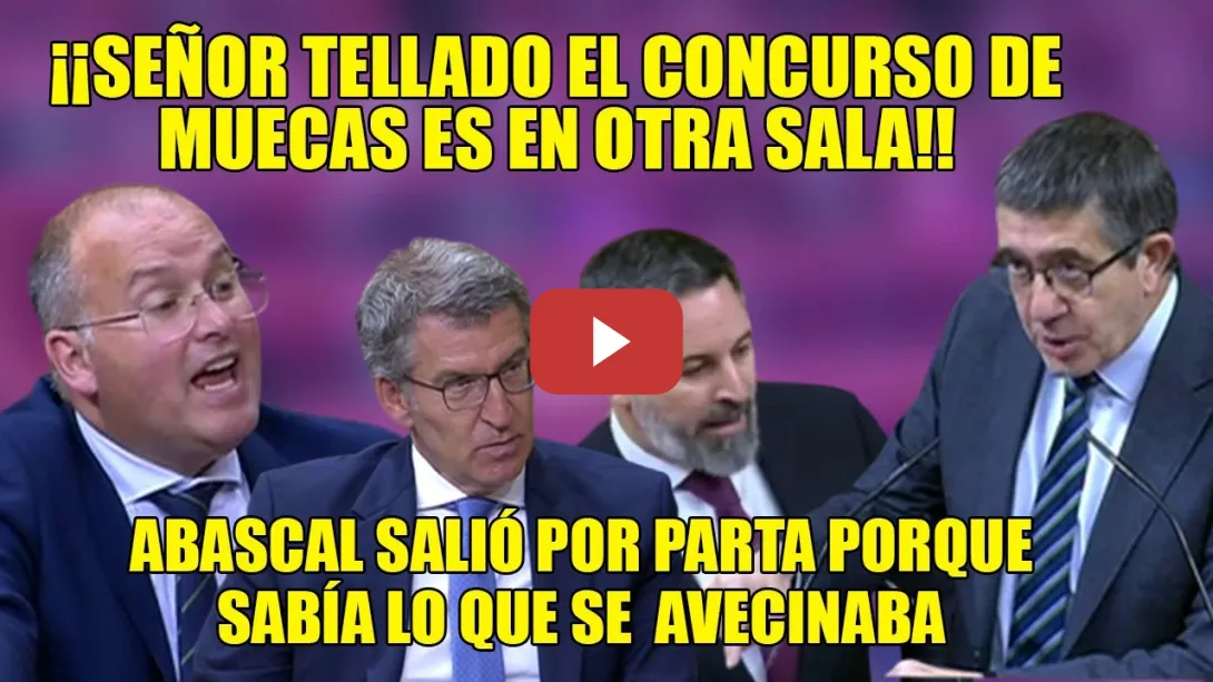Embedded thumbnail for Patxi López SE CORONA DEMOLIENDO a Tellado,Feijóo y Abascal q SALE X PATAS🔥¡POLÍTICA INFANTIL y ODIO