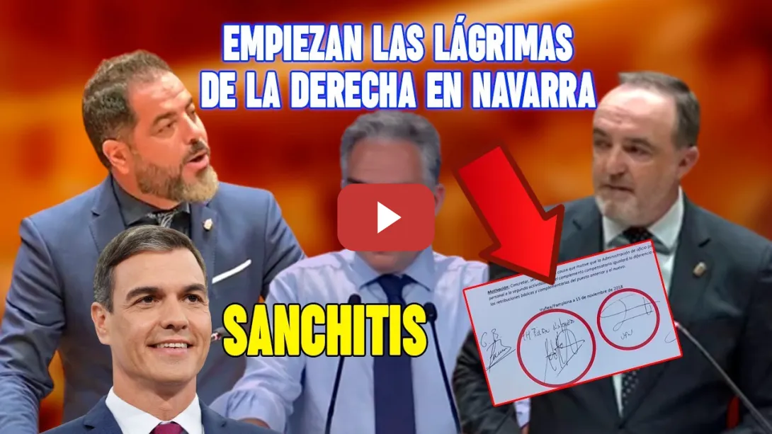 Embedded thumbnail for ¡Sanchitis y AUTOZASCA!🔴 LÁGRIMAS de la derecha NAVARRA tras el acuerdo PROGRESISTA🤦‍♂️Usan a E-T-A