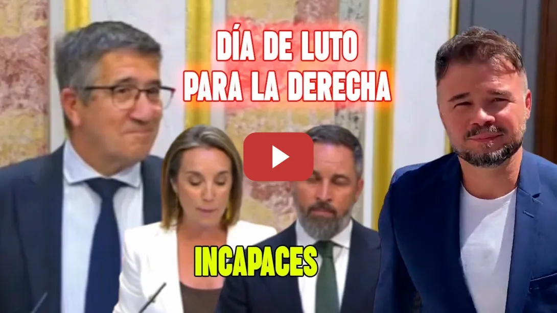 Embedded thumbnail for La IZQUIERDA PLETÓRICA 💥 DEBACLE de la derecha. Lágrimas de Abascal y S0PAPO de Patxi a la prensa