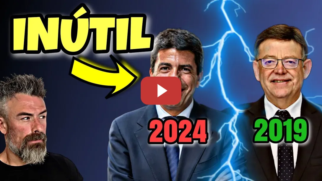 Embedded thumbnail for Carlos MAZÓN 2024 vs. Ximo PUIG 2019: cuando el DESASTRE no sólo es NATURAL