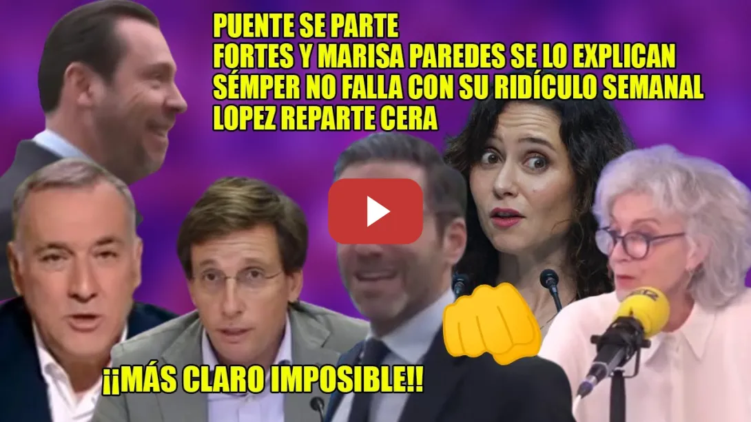 Embedded thumbnail for ¡Les CIERRAN la BOCA a LOS FRANCO-AYUSISTAS!💪Marisa Paredes, Fortes, Puente y López SE LO EXPLICAN