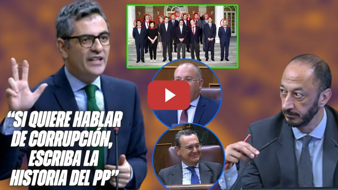 Embedded thumbnail for 🔥¡¡El PP a GRITOS cuando Bolaños le recuerda sus CONDENAS por CORRUPCIÓN!! AZNAR y RAJOY CALLADOS