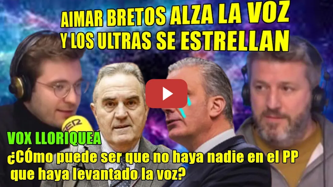 Embedded thumbnail for Aimar Bretos ALZA LA VOZ contra Mazón-PP y Vox LLORIQUEA con Pampols SANCHISTA🔥¡Te lo firma Le Pen!