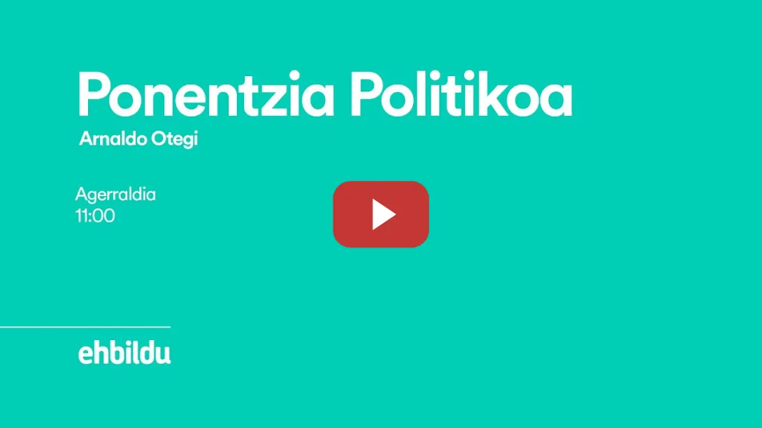 Embedded thumbnail for EH Bilduren Kongresurako Ponentzia Politikoaren aurkezpena, Arnaldo Otegiren eskutik