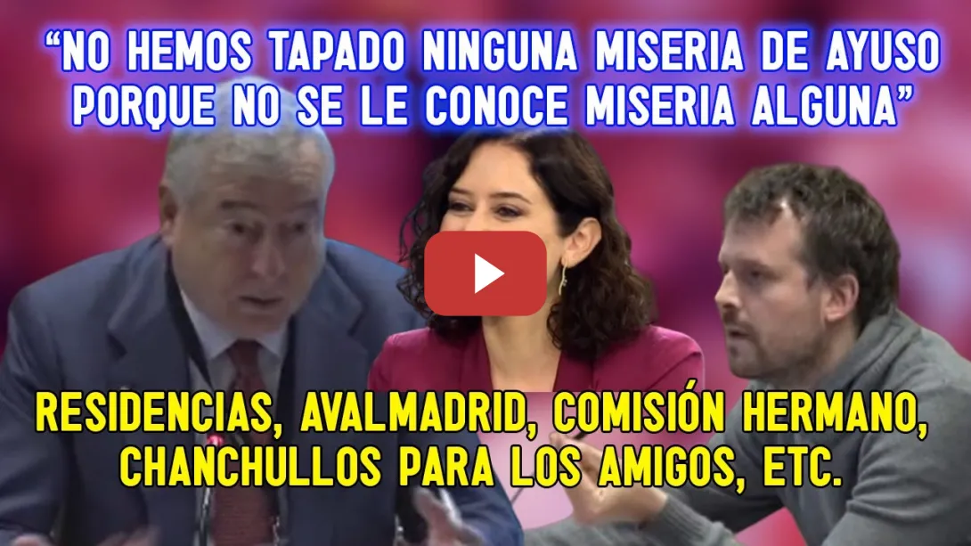 Embedded thumbnail for ❗BOCHORNO con el culto a la líder: &quot;No se le conoce miseria alguna a Ayuso&quot;. Adm. de Telemadrid