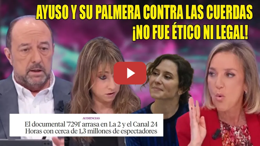 Embedded thumbnail for Ayuso CONTRA LAS CUERDAS y su PALMERA ACORRALADA📢¡¿Por qué NO VINO ayer?!📢Maraña y Ana Pardo