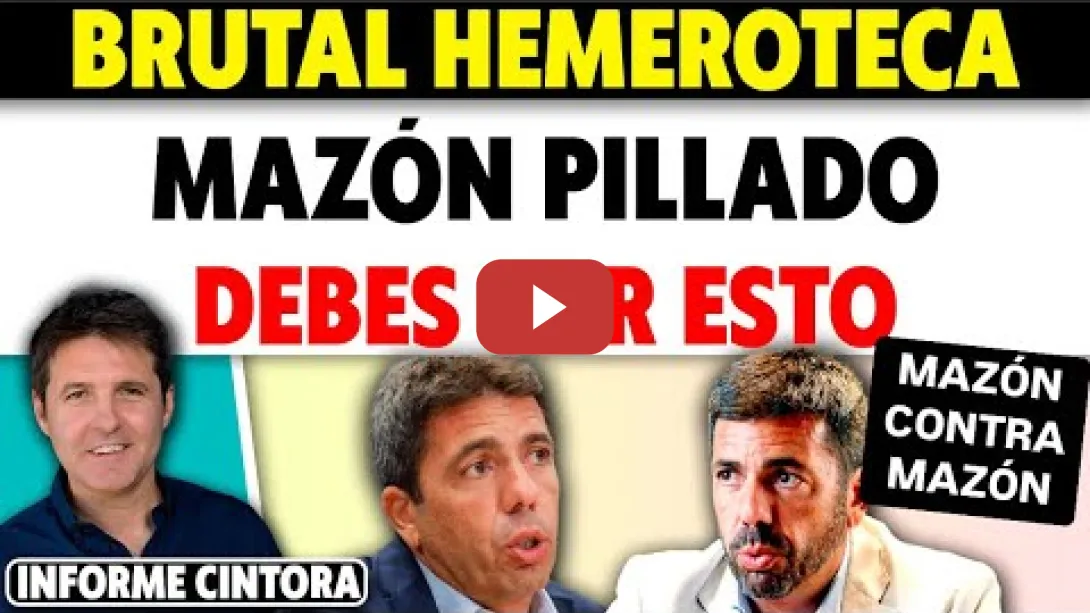 Embedded thumbnail for GRAN PILLADA A MAZÓN. ATRAPADO POR SU PASADO. DANA Y HEMEROTECA. Y DENUNCIAS A ERREJÓN Y NACHO CANO