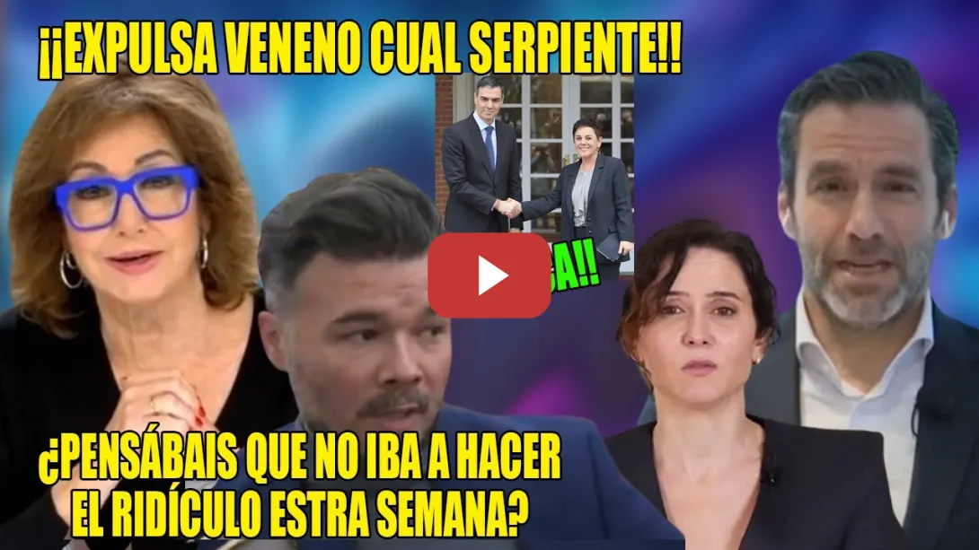 Embedded thumbnail for Le SALE el TIRO x la CULATA a Ana Rosa, RABIOSA🤣AUTOZASCA de Sémper🤦‍♂️Rufián y López lanzan DARDOS