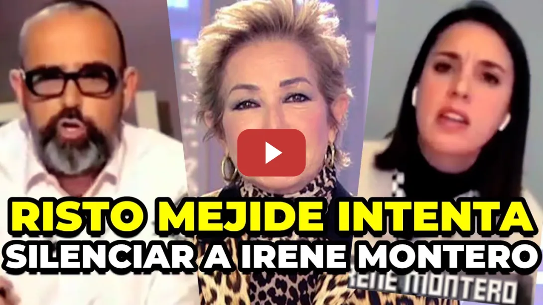 Embedded thumbnail for Risto Mejide intenta silenciar a Irene Montero por decir la verdad sobre Ana Rosa Quintana