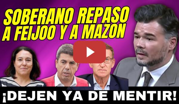 Embedded thumbnail for 💥¡GABRIEL RUFIÁN DESATADO!, DESTROZA a FEIJÓO y MAZÓN &quot;LAS VÍCTIMAS PIDEN DIMISIÓN&quot;