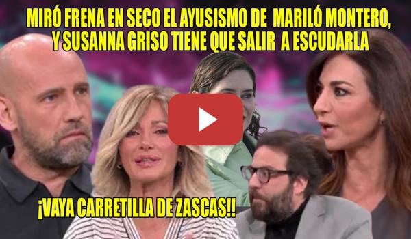 Embedded thumbnail for 👏Gonzalo Miró DESMONTA el CIRCO AYUSISTA de Mariló Montero y la Griso con una CARRETILLA DE ZASCAS👏