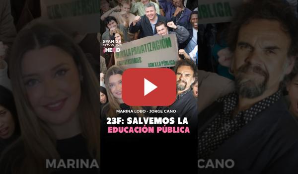 Embedded thumbnail for Manifestación: ✊ Salvemos la educación Pública. Domingo 23F - 12h Salida Atocha, final Sol.