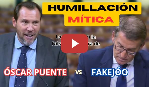 Embedded thumbnail for Mítica Intervención de Óscar Puente en la investidura FAKE de Feijóo