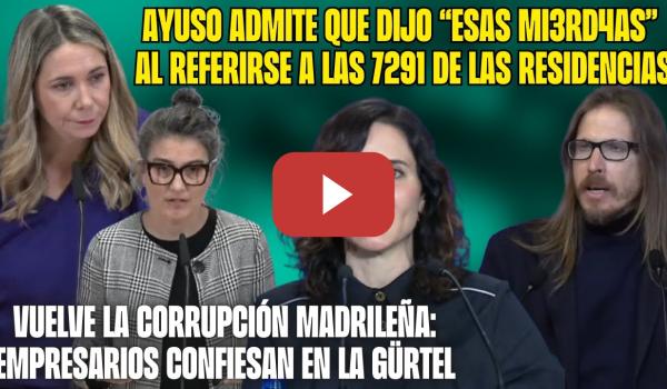 Embedded thumbnail for ¡Debería estar en la CÁRCEL! 🔥 AYUSO en modo GOLPISTA y MORDIDAS x la GÜRTEL ¡INSULTÓ a las 7291!