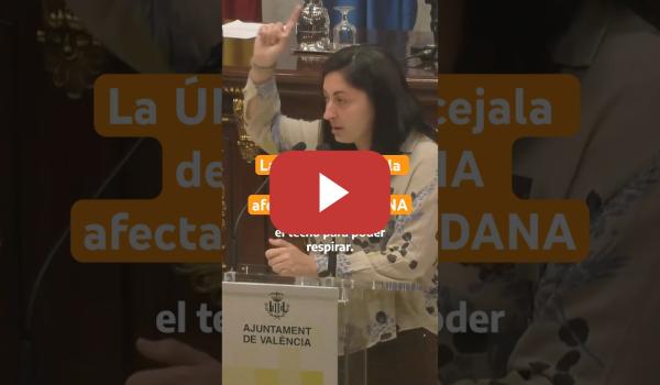 Embedded thumbnail for ❗️La respuesta de la ÚNICA concejala de #VALENCIA afectada por la #DANA a la alcaldesa #shorts