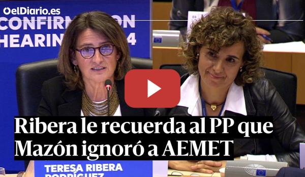 Embedded thumbnail for TERESA RIBERA le recuerda al PP que MAZÓN ignoró las alertas de la AEMET por la DANA