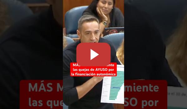 Embedded thumbnail for EMILIO DELGADO desmiente las quejas de #AYUSO por la financiación de #MADRID #noticias #política