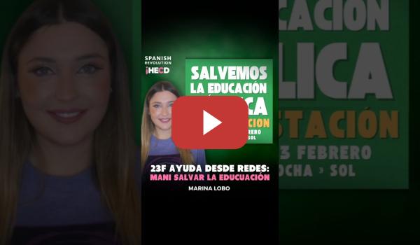 Embedded thumbnail for 23F Estés donde estés, ayuda desde redes a la Mani Salvemos la educación Pública✊#SalvemosLaPública