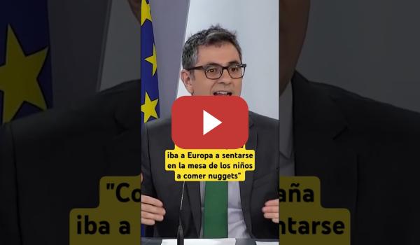 Embedded thumbnail for #BOLAÑOS: &quot;Con el PP España iba #EUROPA a sentarse en la mesa de los niños a comer nuggets&quot;