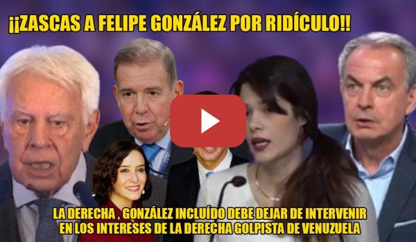 Embedded thumbnail for ZAMBOMBAZO de Zapatero y Serra a Felipe González: ES DE DERECHAS🔥Pide q Edmundo vuele a Venezuela🤡