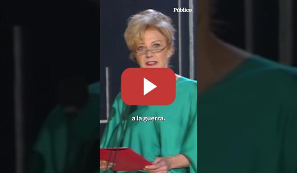 Embedded thumbnail for El discurso de Marisa Paredes en la gala de los Goya del &quot;No a la guerra&quot;