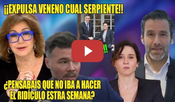 Embedded thumbnail for Le SALE el TIRO x la CULATA a Ana Rosa, RABIOSA🤣AUTOZASCA de Sémper🤦‍♂️Rufián y López lanzan DARDOS