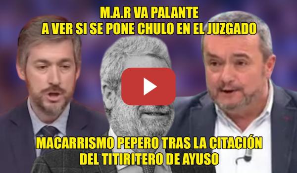 Embedded thumbnail for M.A.R. va PALANTE📢A Chema Crespo le basta una frase PARA RESPONDER y el PP ¡AMENAZA a la FISCALÍA!